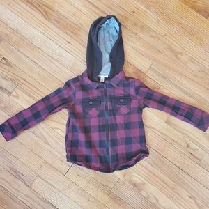 4T Hooded Zip-up Thick Flannel by Colorful Planet